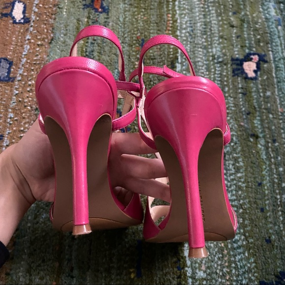 Nine West Pink Strappy High Heel Sandals - Picture 6 of 8